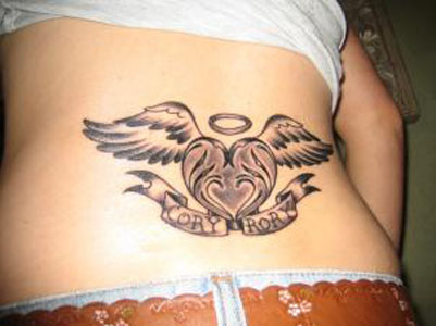 tattoos for the lower back. lower back tribal butterfly