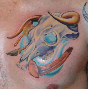 Zrobione w Gdyni w Pit-bull Tattoo. Listopad 2006. Tags: bull skull tattoos, 