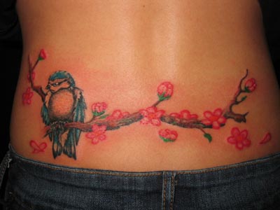 The designs are often drawn around the base Cute Lower Back Tattoos