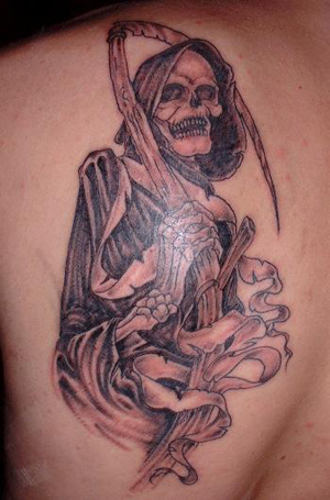 Grim Reaper tattoos remind us all that our time on this plane is limited.